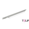 Puxador atual perfil, asa TULIP Lori 480/500, alumínio imitação inox, 2 furos distância 480, P.42 x A.9,4 x C.500 mm