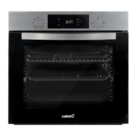 Forno multifunção de encastre CATA MDS 8008 X, 8 funções, inox e vidro preto, CE.A, 40ºC-240ºC, 80 lt, 60 cm