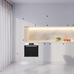 Forno multifunção de encastre CATA MDS 8008 X, 8 funções, inox e vidro preto, CE.A, 40ºC-240ºC, 80 lt, 60 cm