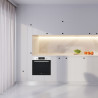 Forno multifunção de encastre CATA MDS 8008 X, 8 funções, inox e vidro preto, CE.A, 40ºC-240ºC, 80 lt, 60 cm