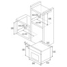 Forno multifunção de encastre CATA MDS 8008 X, 8 funções, inox e vidro preto, CE.A, 40ºC-240ºC, 80 lt, 60 cm