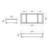 Porta jóias p/roupeiro STRONG StrongIn, 3 compartimentos, MDF revestido a couro art. antracite, P.176 x A.50 x L.373, MOD.400 mm