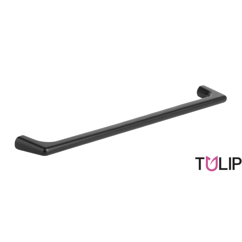 Puxador atual, asa ponte TULIP Cub, zamak preto mate, 2 furos distância 192, E.11 x A.30 x C.202 mm