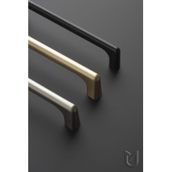 Puxador atual, asa ponte TULIP Cub, zamak preto mate, 2 furos distância 192, E.11 x A.30 x C.202 mm