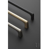 Puxador atual, asa ponte TULIP Cub, zamak preto mate, 2 furos distância 192, E.11 x A.30 x C.202 mm