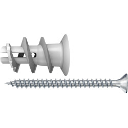 Bucha nylon para gesso cartonado/pladur Fischer GKS c/parafuso PZ2 4,5x35 mm