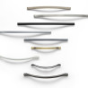 Puxador atual, asa ponte SCH 816.128.58, zamak níquel satinado, 2 furos distância 128, L.10 x A.26 x C.152 mm