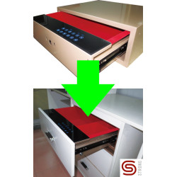 Cofre gaveta c/amortecedor STRONG StrongWire 400339, castanho, L.480 x P.400 x A.150 mm