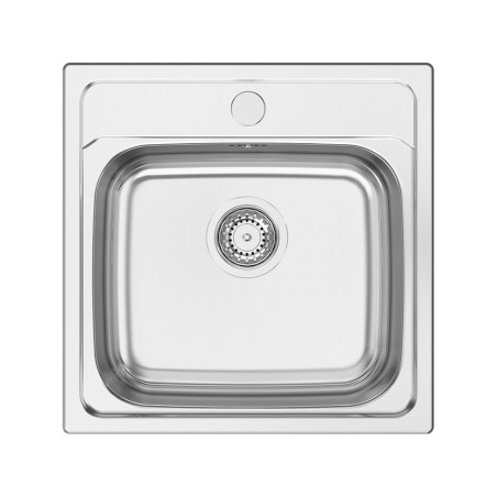Lava louça RODI NEW MANAUS, uma pia sem escorredor, inox não polido, encastrar, 480 x 480, MOD.600 mm