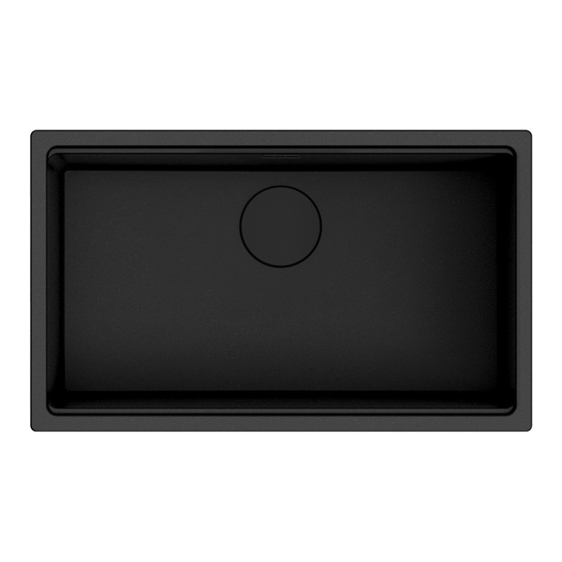 Lava louça RODI COMPOSITE AMBAR 70 MIDNIGHT, uma pia sem escorredor, compósito, apl. sup. ou inf., 750 x 452, MOD.800 mm