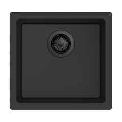 Lava louça RODI COMPOSITE AMBAR 40 N MIDNIGHT, uma pia sem escorredor, compósito, apl. sup. ou inf., 450 x 430, MOD.500 mm