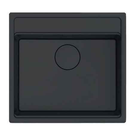 Lava louça RODI COMPOSITE AMBAR 57 MIDNIGHT, uma pia sem escorredor, compósito, aplicação superior, 550 x 520, MOD.600 mm