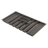 Porta talheres p/gaveta NOLAGO 473 1000, plástico poliestireno antracite, A.52 x L.885-930 x P.470-473, MOD.1000 mm