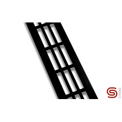Grelha/respiro de ventilação rectangular STRONG 464042, alumínio preto, A.60 x Ø.250 mm
