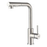 Misturadora/torneira CATA XSE, monocomando de bica giratória, aço inox satinado, corpo Ø.54/28, P.264 x A.332/290 mm