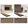 Perfil ripado p/interior RP11, plástico alveolar revestido c/tiras PVC carvalho, 2800 x 143 x 24 mm (caixa c/2 m2)