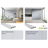 Perfil ripado p/interior RP11.F, plástico alveolar todo revestido PVC calacatra, 2800 x 143 x 24 mm (caixa c/2 m2)