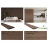 Perfil ripado p/interior RP11.F, plástico alveolar todo revestido PVC calacatra, 2800 x 143 x 24 mm (caixa c/2 m2)