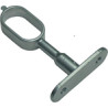 Suporte central Sofima 1037 para varão de roupeiro, zamak bronze velho
