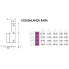 Dobradiça balanço rasa Sofima 303 para porta, latão niquelado mate, 4", A.100 x L.46 x E.3 mm, direita