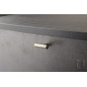 Puxador atual, asa barra redonda reta TULIP Hrazda, ferro/alumínio preto, 2 furos distância 128, Ø.10/12 x A.35 x C.168 mm