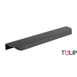 Puxador atual perfil, asa TULIP Lori II 160/200, alumínio preto escovado, 2 furos distância 160, P.42 x A.7,6 x C.200 mm