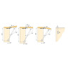Compasso de elevação a gás multiposição STRONG 284251, cinza, C.245 mm, força 80 N/8,16 kg