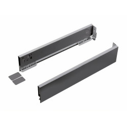 Lateral de gaveta STRONG StrongMax slim/fina, esquerda + direita, antracite, E.18, A.89 x C.300 mm (juntar corrediça)
