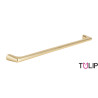Puxador atual, asa ponte TULIP Cub, zamak ouro champanhe polido, 2 furos distância 128, E.11 x A.30 x C.138 mm