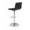 Banco bar regulável c/apoio para pés 836WY-451G, PU preto, 39 x 47 x A.88-103,5 mm