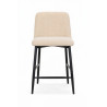 Banco bar c/apoio para pés 922BY4037B, pé preto, tecido bege, 57 x 49 x A.65 assento x 94 mm