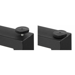 Pé/perna para mesa estilo industrial, quadrado/retangular, tubo preto 4 x 8, A.72 regulável x L.70 cm (unidade)