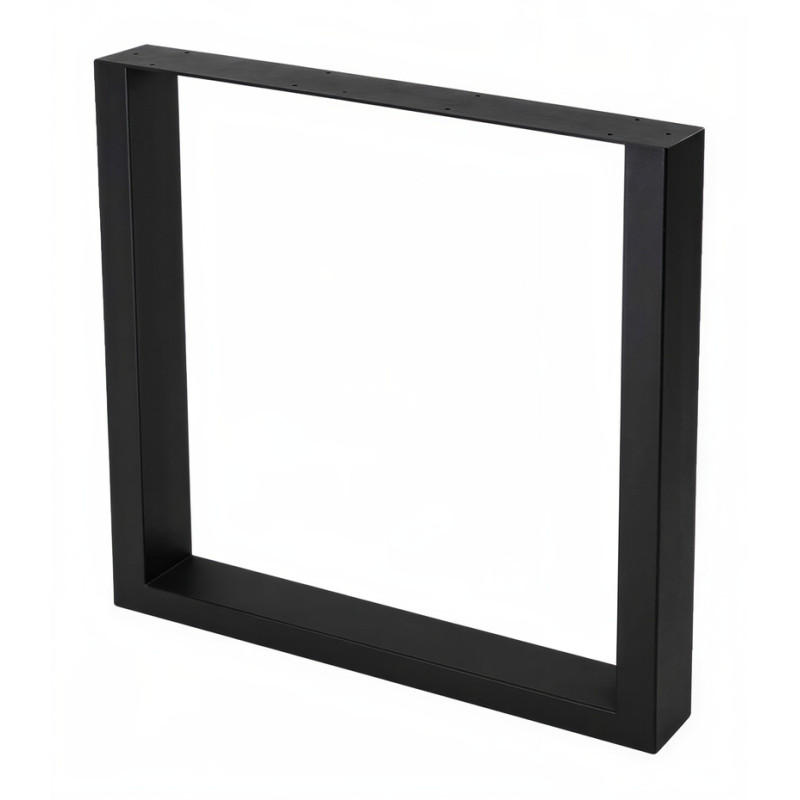 Pé/perna para mesa estilo industrial, quadrado/retangular, tubo preto 4 x 8, A.72 regulável x L.70 cm (unidade)