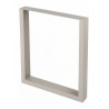 Pé/perna para mesa estilo industrial, quadrado/retangular, tubo bege 4 x 8, A.72 regulável x L.60 cm (unidade)