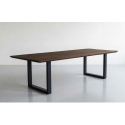 Pé/perna para mesa estilo industrial, quadrado/retangular, tubo bege 4 x 8, A.72 regulável x L.60 cm (unidade)