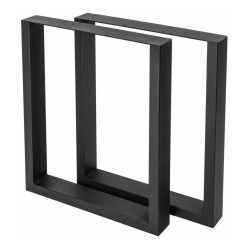 Pé/perna para mesa estilo industrial, quadrado/retangular, tubo bege 4 x 8, A.72 regulável x L.60 cm (unidade)