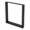 Pé/perna para mesa estilo industrial, quadrado/retangular, tubo preto 4 x 8, A.72 regulável x L.60 cm (unidade)