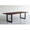 Pé/perna para mesa estilo industrial, quadrado/retangular, tubo preto 4 x 8, A.72 regulável x L.60 cm (unidade)