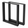 Pé/perna para mesa estilo industrial, quadrado/retangular, tubo preto 4 x 8, A.72 regulável x L.60 cm (unidade)