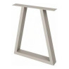 Pé/perna para mesa estilo industrial, trapézio, tubo bege 4 x 8, A.72 regulável x L.60 cm (unidade)