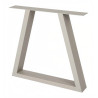 Pé/perna para mesa estilo industrial, trapézio, tubo bege 4 x 8, A.72 regulável x L.70 cm (unidade)