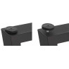 Pé/perna para mesa estilo industrial, trapézio, tubo bege 4 x 8, A.72 regulável x L.70 cm (unidade)