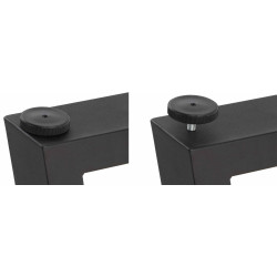 Pé/perna para mesa estilo industrial, trapézio, tubo preto 4 x 8, A.72 regulável x L.70 cm (unidade)