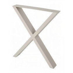 Pé/perna para mesa estilo industrial, XX, tubo bege 4 x 8, A.72 regulável x L.60 cm (unidade)