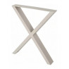 Pé/perna para mesa estilo industrial, XX, tubo bege 4 x 8, A.72 regulável x L.60 cm (unidade)