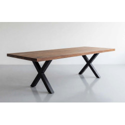 Pé/perna para mesa estilo industrial, XX, tubo preto 4 x 8, A.72 regulável x L.60 cm (unidade)