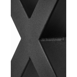 Pé/perna para mesa estilo industrial, XX, tubo preto 4 x 8, A.72 regulável x L.60 cm (unidade)