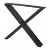 Pé/perna para mesa estilo industrial, XX, tubo preto 4 x 8, A.72 regulável x L.70 cm (unidade)