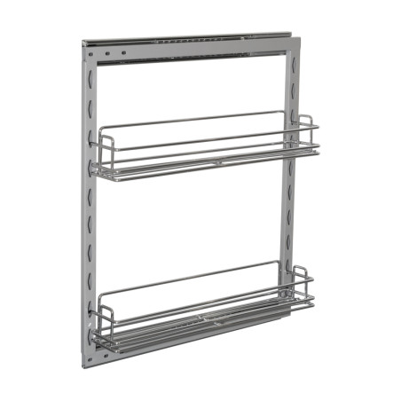 Cesto duplo fixação lateral c/amortecedor STRONG StrongWire, 2 cestos, aramado cromado, L.230 x P.470 x A.542, MOD.300 mm