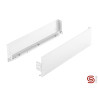 Lateral de gaveta STRONG StrongMini super slim/fina, esquerda + direita, branco, E.16/18, A.121 x C.500 mm (juntar corrediça)